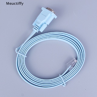 [meti] 1,8 m db 9pin rs232 serial a rj45 cat5 adaptador ethernet lan cable de consola azul ffy