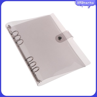 a5/a6 6 agujeros pvc cubierta de hoja suelta transparente cuaderno hoja carpeta diarios