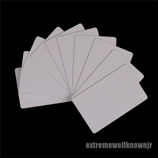 [Ewjr] 10 pzs tarjeta blanca de Pvc Nfc etiqueta 1k S50 Ic 13.56 Mhz escritura Rfid