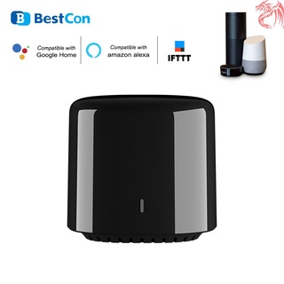 BroadLink BestCon RM4C Mini IR Black Bean Universal WIFI Remote Controller Infrared Receiver App Control Timer Compatible with Alexa Voice Control
