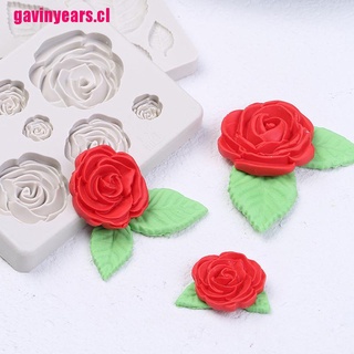 [GAV&CL] molde de silicón 3D rosa flor Fondant Chocolate decoración pastel molde Sugarcraft