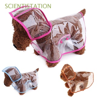 científico ropa al aire libre mascota mono chaqueta transpirable pu perro impermeable transparente protector solar mascotas suministros con capucha/multicolor (1)
