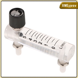 1-10LPM Tube Type Oxygen Flowmeter W/ Control Valve For Air 8mm Hose Fitting
