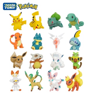 nicky anime pokemon figuras 3-9cm modelo juguetes pikachu figuras charmander vulpix figuras de muñecas colección eevee abra figuras de acción