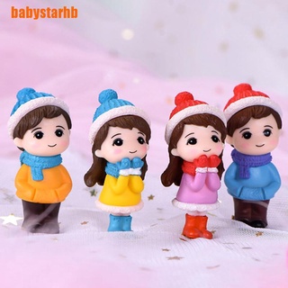 [babystarhb] 2 unids/set mini lovers dolls modelo figuras micro paisaje hada jardín figura