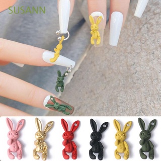 susann estilo japonés 3d uñas arte decoraciones dulce diy adornos de uñas conejo joyería de uñas lindo especial de dibujos animados esqueleto conejito manicura accesorios/multicolor