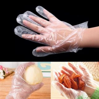 100 unids/bolsa guantes desechables PE jardín barbacoa plástico guantes Multifuction restaurante