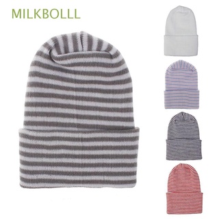 MILKBOLLL Outdoor Baby Boy Girl Hat Cotton Beanie Hat Infant Striped Fetal Hat Nursery Cap Headwrap Soft Toddler Kids Newborn Hospital Cap/Multicolor