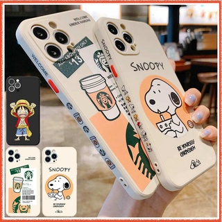 Snoopy & Starbucks Xiaomi Poco M3 Pro X3 NFC Mi 11 lite 10T Redmi 9T 9A 9C 9 Note 10 9 8 9T Lado Raya Carcasa Anime Una Pieza Silicona Suave Cubierta Protectora