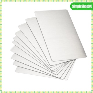 [SimpleShop34] 10 piezas de láminas de sublimación duraderas de aluminio impresión de transferencia de calor rectángulo de fabricación de proyecto térmico prensa de calor