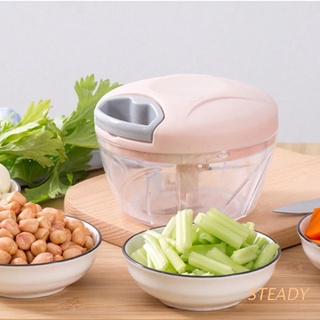 STEADY Mini Manual Picador De Alimentos Pequeño Alimentado A Mano Procesador Más Reciente 3 Cuchillas Picadora Prensa Para Ajo Fruta Carne