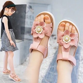 Sandalias de niña zapatos de princesa abierto dedo del pie zapatos de playa antideslizante suave soled zapatos de los niños