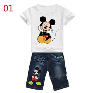 Traje de baño de mickey Mouse para niños/niños/traje para niños/traje/Camiseta/Shorts de mezclilla