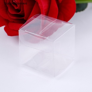 *baipestonwe* 50pcs transparent gift candy box square pvc chocolate bags boxes wedding favor hot sell