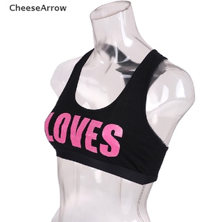 Chee Girl Racerback algodón deporte entrenamiento sujetador letra impresión correa ancha ropa interior sujetador MY (3)