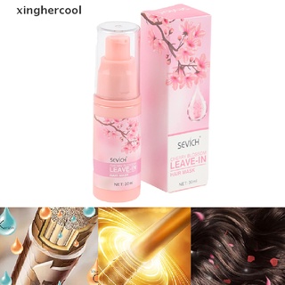 [xinghercool] sevich 30ml suaviza flor de cerezo leave-in mascarilla para el cabello aminoácido cuidado del cabello máscara caliente