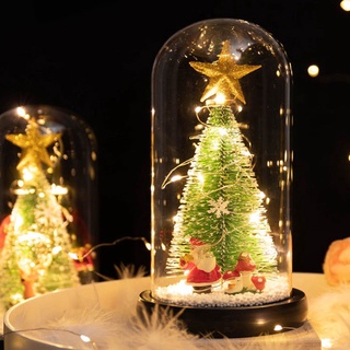 Cadena de luces en domo LED lámpara cubierta de vidrio adorno de escritorio niño decoraciones de navidad para el hogar año nuevo creativo decoración de ventana