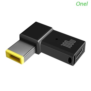 Onel Compatible con Thinkpad portátil conversión tipo C hembra a 100W PD macho convertidor adaptador de carga rápida adaptador cuadrado