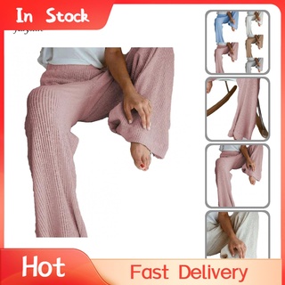 Kdfs-pantalones largos De malla De color sólido para mujer (1)