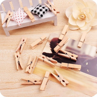 50 clips de madera mini clavijas de color sólido artesanías de bebé foto clip (2)