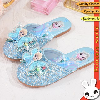Nuevo Kasut kanak-kanak kristal Elsa puteri Disney niños Frozen zapatos Elsa reina niña princesa zapato suela suave cristal zapatos de niños