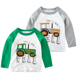 3d coche impreso niños niños moda camisas de algodón tops ropa patchwork color niños niñas manga larga camiseta