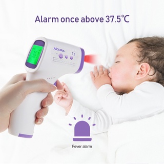 Termometro infravermelho digital, dispositivo eletronico com laser para medicao de temperatura corporal e febre pela testa, sem (4)