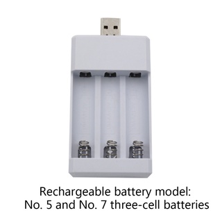 dmessi cargador usb compacto de 3 ranuras cargador 5v/2a para batería recargable ni-cd aa /aaa1.2v batería portátil (sin batería) (6)