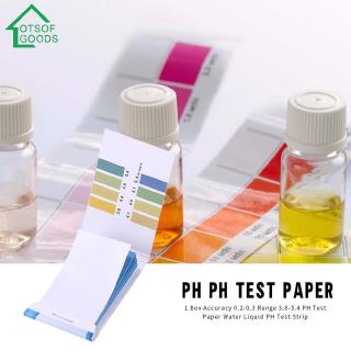 1 caja de precisión 0.2-0.3 rango 3.8-5.4 PH prueba de papel líquido PH tira de prueba (6)