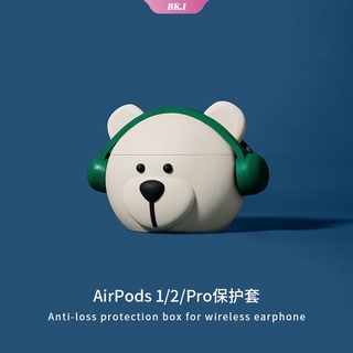 Funda protectora para AirPods 1/2 Starbucks Bear Funda protectora de silicona Funda protectora para auriculares AirPods Pro Anti-drop 【KU2】
