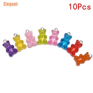 elegante *# 10 unids/set gummy bear candy charms collar colgantes diy pendientes joyería regalos