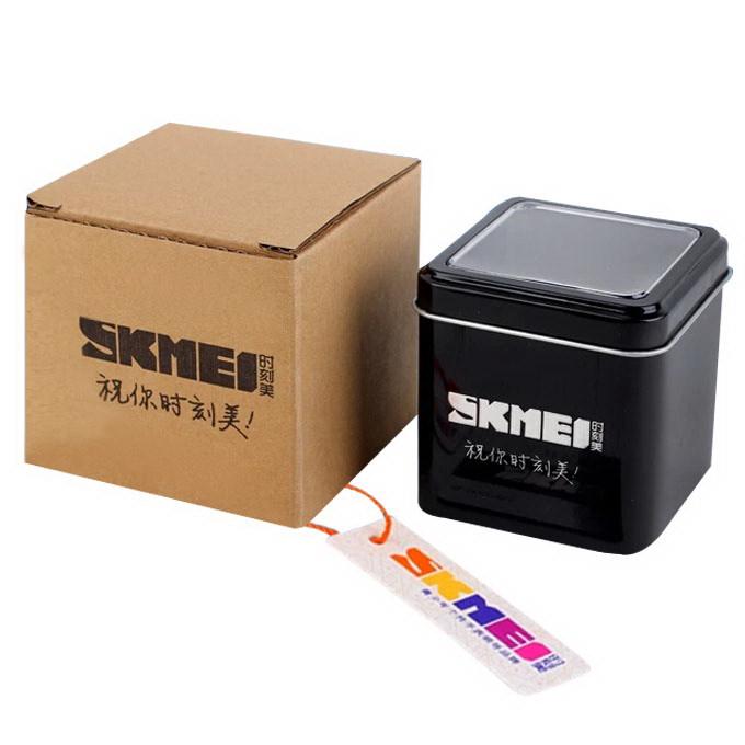 1pcs SKMEI marca caja de reloj caja de Metal y caja de cartón (1)