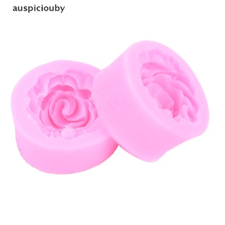 (auspiciouby) diy molde de flores de silicona 3d rosa fondant molde de pastel herramientas de decoración sugarcraft en venta