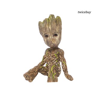 TB + Guardianes De Galaxia Sentado Árbol Hombre Figura Muñeca Modelo Groot Decoración De Escritorio Juguete Infantil
