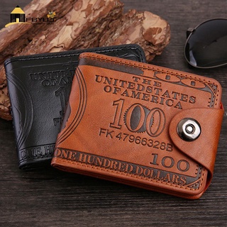 fbyuj 1 pieza monedero monedero diseño corto patrón de dólar vintage para monedas tarjetas de dinero negocios tiktok