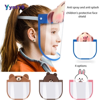escudo facial para niños, cobertura completa, transparente, a prueba de polvo, impermeable, protección de seguridad