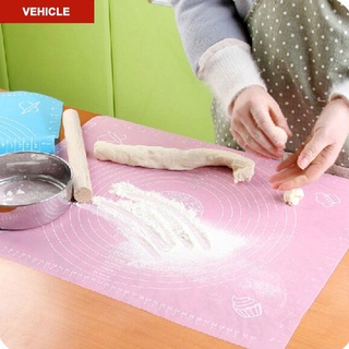 Silicone Pastry Baking Rolling Cut Mat Clay Fondant Ice Cake Dough Kitchen Tool vehicle_cl
