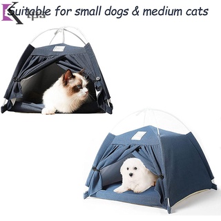Tienda para mascotas desmontable gato perro Teepee casa cómodo transpirable cachorro cama lavable mascotas suministros para interiores al aire libre (3)