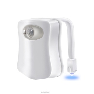 Home impermeable lavabo Led Detector de movimiento 8 16 Color cambiante asiento de inodoro luz de noche (1)