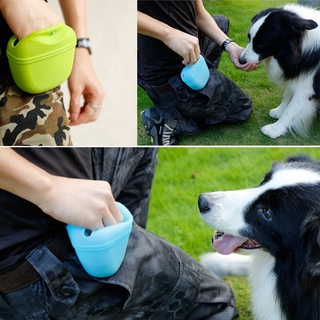 Bolsa de silicona para mascotas, bolsa de alimentación para perros, bolsa de comida al aire libre, bolsa de entrenamiento para perros, bolsa de cintura
