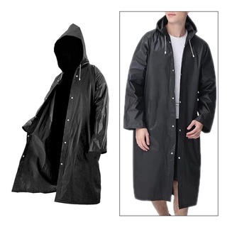 Reusable Hood Rain Coat Women Men Cycling Poncho Long Sleeve Jacket Raincoat (3)