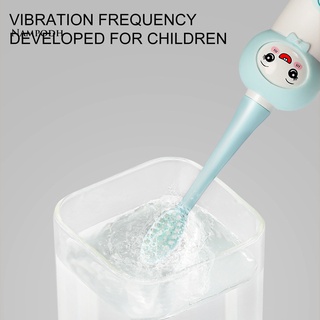 Dq cepillo de dientes eléctrico con forma de dibujos animados cerdas suaves IPX7 impermeable ligero limpieza profunda cepillo de dientes Sonic cuidado Oral (6)