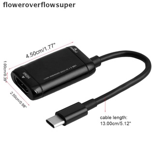 fofs usb-c tipo c a hdmi adaptador usb 3.1 cable para mhl teléfono android tablet negro caliente