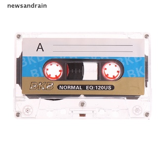 [J] 1 cinta adhesiva estándar de Cassette en blanco vacía 60 minutos cinta de Audio magnética buena