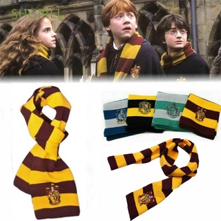 SHGIRLL New Trendy Gryffindor Scarf Gift Anime Pattern Slytherin Harry Potter College Scarf Soft Cosplay Scarf for Women Men Hufflepuff/Multicolor
