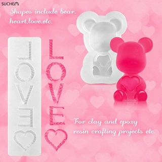 SUCHEN Lindo Corazón Moldes De Silicona Para Tartas Herramienta Amor Carta Cupcake Tema Fondant 3D Hornear Día De San Valentín Decoración