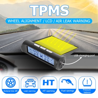 Coche eléctrico Solar coche TPMS negro blanco pantalla 4 Sensor sistema de monitoreo de presión de neumáticos (2)