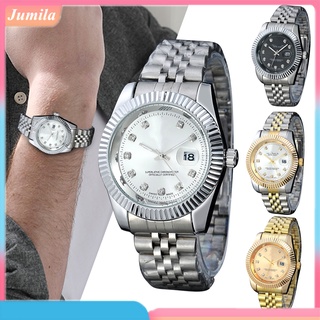 jumi reloj de pulsera de cuarzo de negocios con pantalla de fecha y fecha para hombres