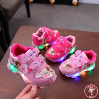 WALKERS zapatillas de deporte de diseño led antideslizantes transpirables para bebés/niñas/zapatos de suela suave para caminar primeros pasos