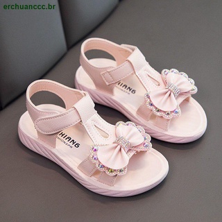 2022 Niñas Sandalias Verano Versión Coreana Niños Princesa Zapatos De Moda Flor De Playa